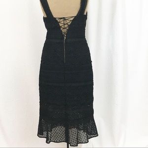 Nicole Miller Women's Lace Combos Mini Dress – Cocktail & Special Occasion Dress, Fitted Lace With Exposed Back Zipper